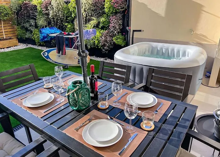 Relaxing Garden Cristianos Con Jacuzzi Y Barbacoa Arona